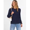 imageANRABESS Sweaters for Women Lace Long Sleeve Tops 2025 Fall Dressy Casual Business Knitted Pullover Shirts Puff Cuffs OutfitsNavy Blue