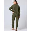 imageANRABESS Women 2 Piece Lounge Sets 2025 Fall Outfits Casual Waffle Knit Cardigan Sweater Pant Set Travel Airport ClothesArmy Green