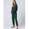 imageANRABESS Women 2 Piece Lounge Sets 2025 Fall Outfits Casual Waffle Knit Cardigan Sweater Pant Set Travel Airport ClothesDeep Green