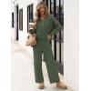 imageANRABESS Women 2 Piece Outfits Oversized Loose Waffle Knit Sweater Set 2025 Fall Trendy Matching Lounge Sets Cozy ClothesArmy Green