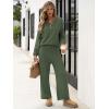 imageANRABESS Women 2 Piece Outfits Oversized Loose Waffle Knit Sweater Set 2025 Fall Trendy Matching Lounge Sets Cozy ClothesArmy Green