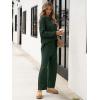 imageANRABESS Women 2 Piece Outfits Oversized Loose Waffle Knit Sweater Set 2025 Fall Trendy Matching Lounge Sets Cozy ClothesDeep Green