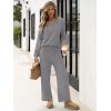 imageANRABESS Women 2 Piece Outfits Oversized Loose Waffle Knit Sweater Set 2025 Fall Trendy Matching Lounge Sets Cozy ClothesGray