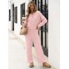 imageANRABESS Women 2 Piece Outfits Oversized Loose Waffle Knit Sweater Set 2025 Fall Trendy Matching Lounge Sets Cozy ClothesPink