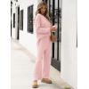 imageANRABESS Women 2 Piece Outfits Oversized Loose Waffle Knit Sweater Set 2025 Fall Trendy Matching Lounge Sets Cozy ClothesPink