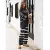 imageANRABESS Women 2 Piece Outfits Oversized Loose Waffle Knit Sweater Set 2025 Fall Trendy Matching Lounge Sets Cozy ClothesStripes Black