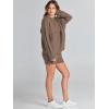 imageANRABESS Women 2 Piece Outfits Sweater Lounge Loungewear Sets 2025 Winter Cable Knit Oversized Sweaters Shorts Matching SetsBrown