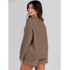 imageANRABESS Women 2 Piece Outfits Sweater Lounge Loungewear Sets 2025 Winter Cable Knit Oversized Sweaters Shorts Matching SetsBrown