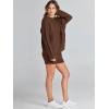 imageANRABESS Women 2 Piece Outfits Sweater Lounge Loungewear Sets 2025 Winter Cable Knit Oversized Sweaters Shorts Matching SetsDark Brown