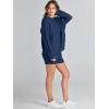 imageANRABESS Women 2 Piece Outfits Sweater Lounge Loungewear Sets 2025 Winter Cable Knit Oversized Sweaters Shorts Matching SetsNavy Blue