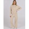 imageANRABESS Women 2 Piece Outfits Sweater Sets Loose Long Sleeve Hoodies Knit Pullover Wide Leg Pants 2025 Fall Lounge SweatsuitBeige