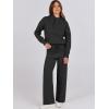 imageANRABESS Women 2 Piece Outfits Sweater Sets Loose Long Sleeve Hoodies Knit Pullover Wide Leg Pants 2025 Fall Lounge SweatsuitBlack