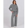 imageANRABESS Women 2 Piece Outfits Sweater Sets Loose Long Sleeve Hoodies Knit Pullover Wide Leg Pants 2025 Fall Lounge SweatsuitDark Gray