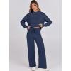 imageANRABESS Women 2 Piece Outfits Sweater Sets Loose Long Sleeve Hoodies Knit Pullover Wide Leg Pants 2025 Fall Lounge SweatsuitDeep Blue