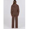 imageANRABESS Women 2 Piece Outfits Sweater Sets Loose Long Sleeve Hoodies Knit Pullover Wide Leg Pants 2025 Fall Lounge SweatsuitDeep Brown
