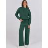 imageANRABESS Women 2 Piece Outfits Sweater Sets Loose Long Sleeve Hoodies Knit Pullover Wide Leg Pants 2025 Fall Lounge SweatsuitDeep Green