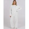 imageANRABESS Women 2 Piece Outfits Sweater Sets Loose Long Sleeve Hoodies Knit Pullover Wide Leg Pants 2025 Fall Lounge SweatsuitWhite