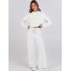 imageANRABESS Women 2 Piece Outfits Sweater Sets Loose Long Sleeve Hoodies Knit Pullover Wide Leg Pants 2025 Fall Lounge SweatsuitWhite