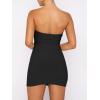imageANRABESS Women 2 Piece Skirt Sets Summer Strapless Crop Top Matching Bodycon Sexy Going Out Mini Club Dress Outfit ClothesBlack
