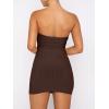 imageANRABESS Women 2 Piece Skirt Sets Summer Strapless Crop Top Matching Bodycon Sexy Going Out Mini Club Dress Outfit ClothesCoffee