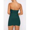 imageANRABESS Women 2 Piece Skirt Sets Summer Strapless Crop Top Matching Bodycon Sexy Going Out Mini Club Dress Outfit ClothesDark Green