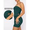 imageANRABESS Women 2 Piece Skirt Sets Summer Strapless Crop Top Matching Bodycon Sexy Going Out Mini Club Dress Outfit ClothesDark Green