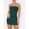 imageANRABESS Women 2 Piece Skirt Sets Summer Strapless Crop Top Matching Bodycon Sexy Going Out Mini Club Dress Outfit ClothesDark Green