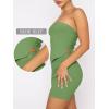 imageANRABESS Women 2 Piece Skirt Sets Summer Strapless Crop Top Matching Bodycon Sexy Going Out Mini Club Dress Outfit ClothesGreen