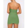 imageANRABESS Women 2 Piece Skirt Sets Summer Strapless Crop Top Matching Bodycon Sexy Going Out Mini Club Dress Outfit ClothesGreen