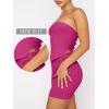 imageANRABESS Women 2 Piece Skirt Sets Summer Strapless Crop Top Matching Bodycon Sexy Going Out Mini Club Dress Outfit ClothesHot Pink