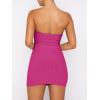 imageANRABESS Women 2 Piece Skirt Sets Summer Strapless Crop Top Matching Bodycon Sexy Going Out Mini Club Dress Outfit ClothesHot Pink