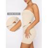 imageANRABESS Women 2 Piece Skirt Sets Summer Strapless Crop Top Matching Bodycon Sexy Going Out Mini Club Dress Outfit ClothesLight Apricot