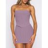 imageANRABESS Women 2 Piece Skirt Sets Summer Strapless Crop Top Matching Bodycon Sexy Going Out Mini Club Dress Outfit ClothesLight Purple