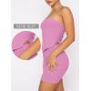 imageANRABESS Women 2 Piece Skirt Sets Summer Strapless Crop Top Matching Bodycon Sexy Going Out Mini Club Dress Outfit ClothesPink