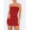 imageANRABESS Women 2 Piece Skirt Sets Summer Strapless Crop Top Matching Bodycon Sexy Going Out Mini Club Dress Outfit ClothesRed