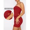 imageANRABESS Women 2 Piece Skirt Sets Summer Strapless Crop Top Matching Bodycon Sexy Going Out Mini Club Dress Outfit ClothesRed