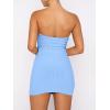 imageANRABESS Women 2 Piece Skirt Sets Summer Strapless Crop Top Matching Bodycon Sexy Going Out Mini Club Dress Outfit ClothesSky