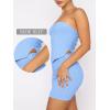 imageANRABESS Women 2 Piece Skirt Sets Summer Strapless Crop Top Matching Bodycon Sexy Going Out Mini Club Dress Outfit ClothesSky