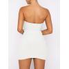 imageANRABESS Women 2 Piece Skirt Sets Summer Strapless Crop Top Matching Bodycon Sexy Going Out Mini Club Dress Outfit ClothesWhite