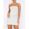 imageANRABESS Women 2 Piece Skirt Sets Summer Strapless Crop Top Matching Bodycon Sexy Going Out Mini Club Dress Outfit ClothesWhite