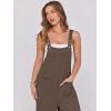 imageANRABESS Women Jumpsuits Overalls Wide Leg Casual Baggy Romper Boho Loose Bib Jumpers Sleeveless Straps 2025 Summer OutfitsBrown