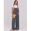 imageANRABESS Women Jumpsuits Overalls Wide Leg Casual Baggy Romper Boho Loose Bib Jumpers Sleeveless Straps 2025 Summer OutfitsDark Grey
