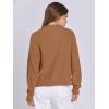 imageANRABESS Women Knit Cardigans Sweater Open Front Button Down Long Sleeve Cropped Lady Jacket Outwear 2025 Fall OutfitsBrown