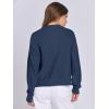 imageANRABESS Women Knit Cardigans Sweater Open Front Button Down Long Sleeve Cropped Lady Jacket Outwear 2025 Fall OutfitsDeep Blue