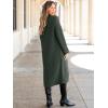 imageANRABESS Women Knit Long Cardigan Long Sleeve Open Front Lapel Oversized Sweater Coat 2025 Fall Duster Outerwear ClothesArmy Green