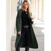 imageANRABESS Women Knit Long Cardigan Long Sleeve Open Front Lapel Oversized Sweater Coat 2025 Fall Duster Outerwear ClothesArmy Green
