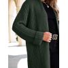 imageANRABESS Women Knit Long Cardigan Long Sleeve Open Front Lapel Oversized Sweater Coat 2025 Fall Duster Outerwear ClothesArmy Green