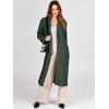 imageANRABESS Women Knit Long Cardigan Long Sleeve Open Front Lapel Oversized Sweater Coat 2025 Fall Duster Outerwear ClothesArmy Green