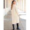 imageANRABESS Women Knit Long Cardigan Long Sleeve Open Front Lapel Oversized Sweater Coat 2025 Fall Duster Outerwear ClothesBeige