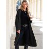 imageANRABESS Women Knit Long Cardigan Long Sleeve Open Front Lapel Oversized Sweater Coat 2025 Fall Duster Outerwear ClothesBlack